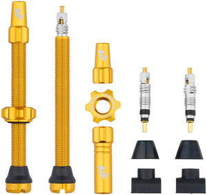 Wolf Tooth Tubeless Valves Wolf Tooth Tubeless Valve Stem Kit - 60 mm Gold