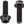 Wolf Tooth Water Bottle Cage Parts Black Wolf Tooth Water Bottle Cage Bolts - Set/4 Aluminum