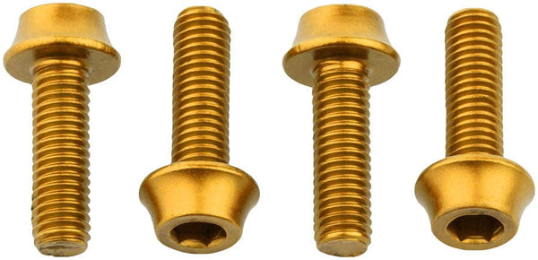 Wolf Tooth Water Bottle Cage Parts Gold Wolf Tooth Water Bottle Cage Bolts - Set/4 Aluminum