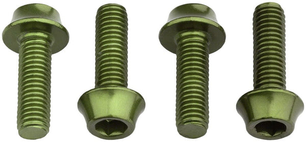 Wolf Tooth Water Bottle Cage Parts Olive Wolf Tooth Water Bottle Cage Bolts - Set/4 Aluminum