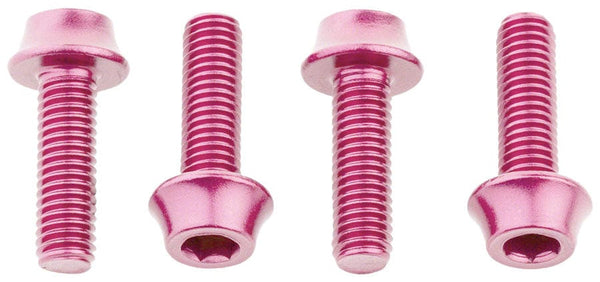 Wolf Tooth Water Bottle Cage Parts Pink Wolf Tooth Water Bottle Cage Bolts - Set/4 Aluminum