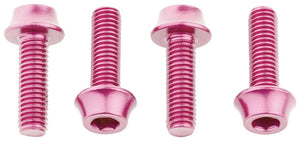 Wolf Tooth Water Bottle Cage Parts Pink Wolf Tooth Water Bottle Cage Bolts - Set/4 Aluminum