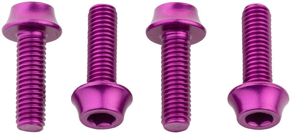 Wolf Tooth Water Bottle Cage Parts Purple Wolf Tooth Water Bottle Cage Bolts - Set/4 Aluminum