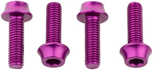 Wolf Tooth Water Bottle Cage Parts Purple Wolf Tooth Water Bottle Cage Bolts - Set/4 Aluminum