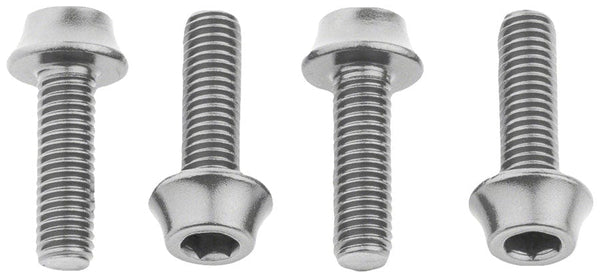 Wolf Tooth Water Bottle Cage Parts Silver Wolf Tooth Water Bottle Cage Bolts - Set/4 Aluminum