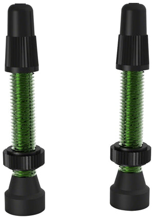WTB Tubeless Valves WTB Aluminum TCS Tubeless Valves: 46mm Green Pair