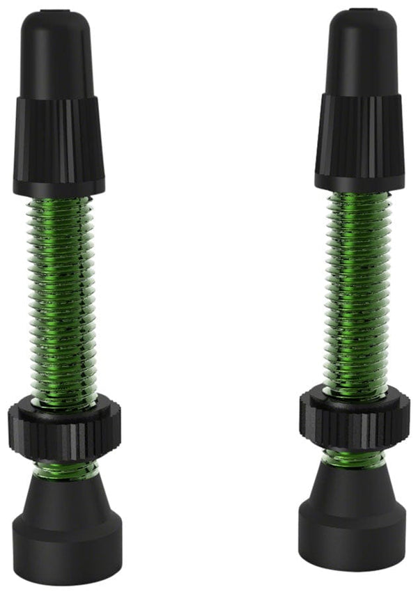 WTB Tubeless Valves WTB Aluminum TCS Tubeless Valves: 46mm Green Pair