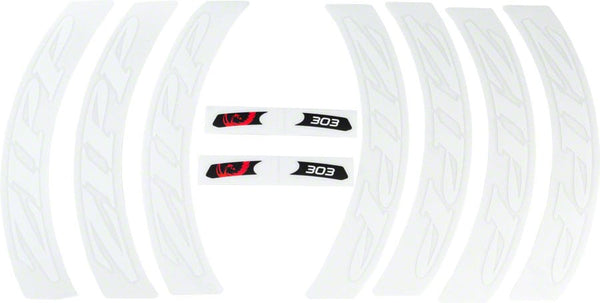 Zipp Rim Accessories 303 Matte White Logo Zipp Decal Set