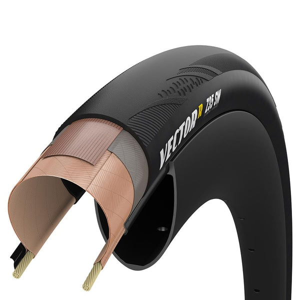Zipp Tires 35C Zipp Goodyear VectorR SW Road Tire 700C Folding Tubeless Ready Dynamic:UHP R:Shield Black