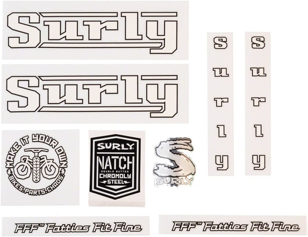 Surly Stickers Pacer / White Surly Decals