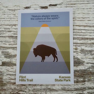 Kin Folk Creates Stickers Flint Hills Buffalo Sticker