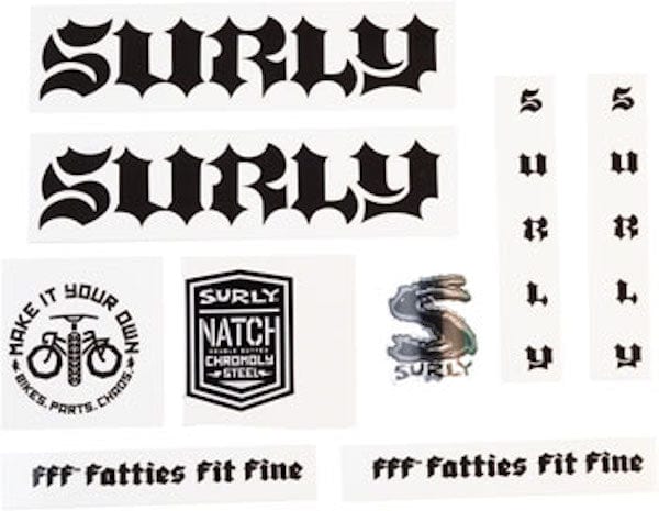 Surly Stickers Pacer / White Surly Decals