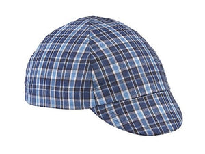 Walz Caps Hats Blue/Black Plaid 4-Panel Cap